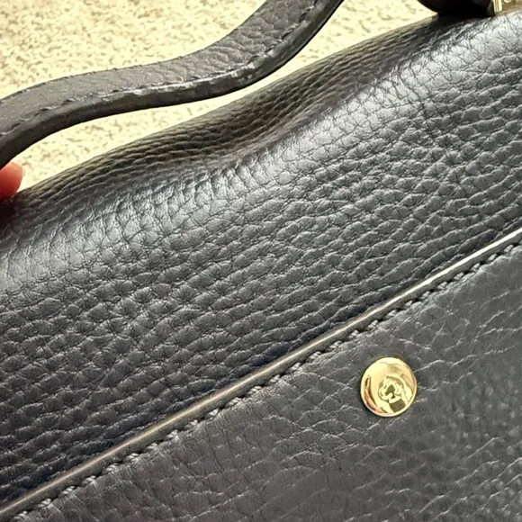Kate Spade Navy Leather Satchel Bag - Picture 4 of 12